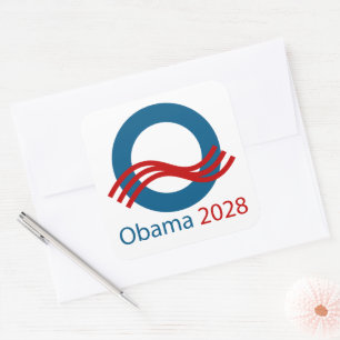 Adesivo Quadrado Obama para o Presidente 2028