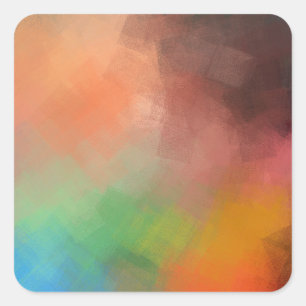 Adesivo Quadrado Obra de Arte Abstrata Modelo Moderno Elegante em B