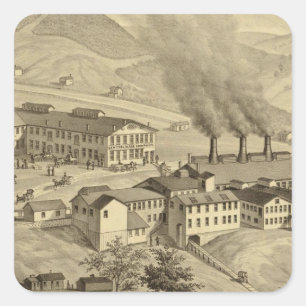 Adesivo Quadrado Obras da Central Glass Company na Virgínia Ocident