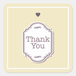 Adesivo Quadrado Obrigado