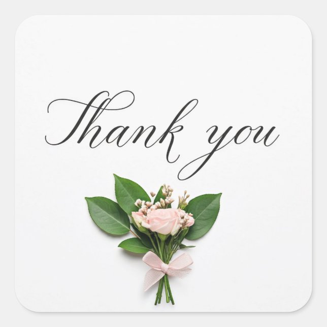 Adesivo Quadrado Obrigado (Frente)