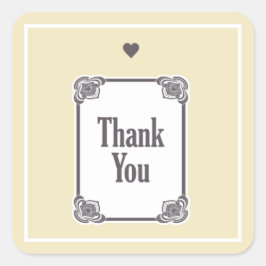 Adesivo Quadrado Obrigado