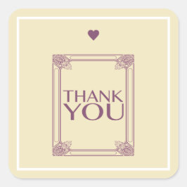 Adesivo Quadrado Obrigado