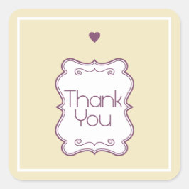 Adesivo Quadrado Obrigado