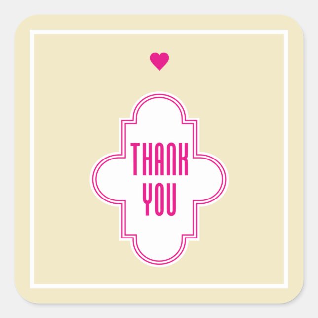 Adesivo Quadrado Obrigado (Frente)