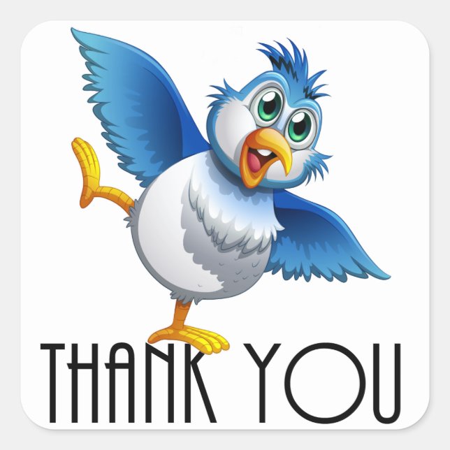 Adesivo Quadrado Obrigado (Frente)