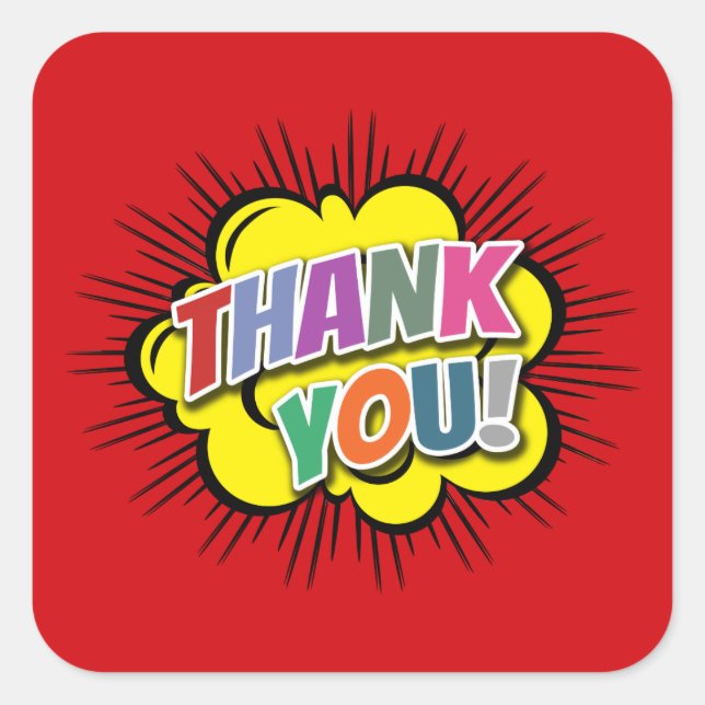 Adesivo Quadrado Obrigado (Frente)