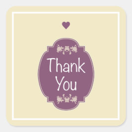 Adesivo Quadrado Obrigado