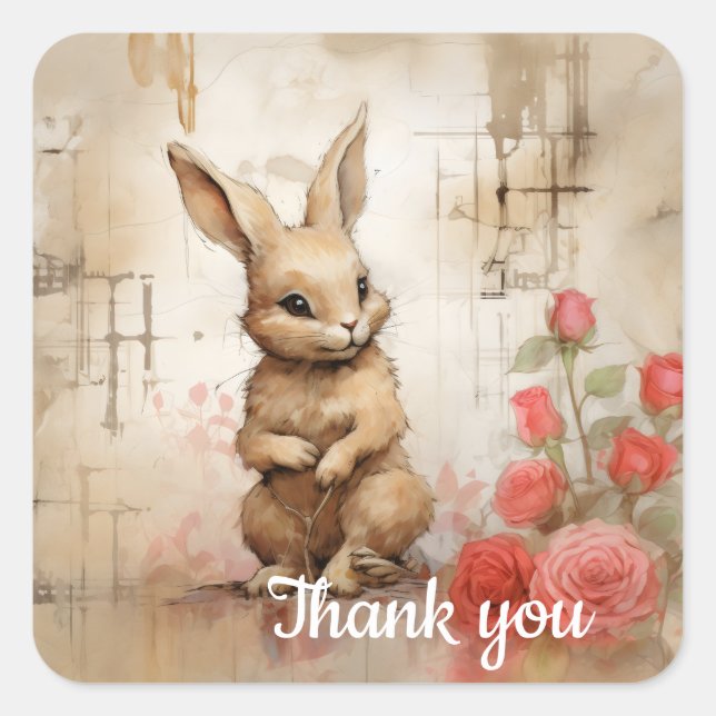 Adesivo Quadrado Obrigado 11 (Frente)