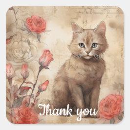 Adesivo Quadrado Obrigado 14