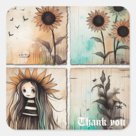 Adesivo Quadrado Obrigado 6