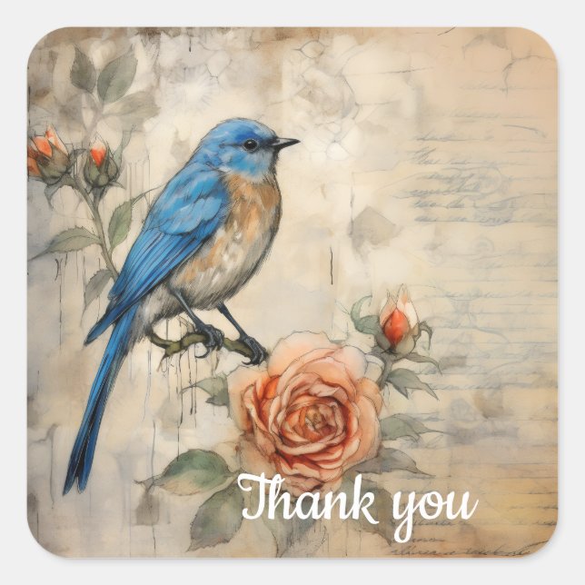 Adesivo Quadrado Obrigado 9 (Frente)