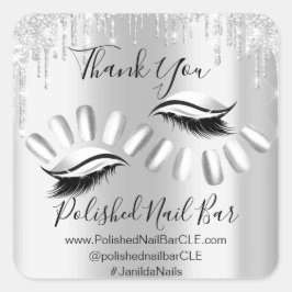 Adesivo Quadrado Obrigado A Comprar Os Drives E As Unhas, Cinzas De