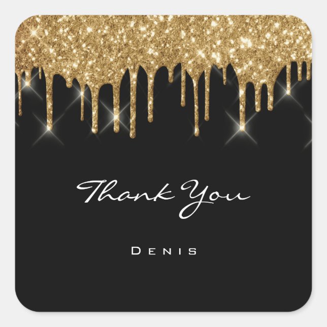 Adesivo Quadrado Obrigado A Dar O Nome De Beleza Preta (Frente)