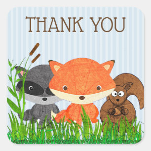 Adesivo Quadrado Obrigado A Vinheta Da Criatura Florestal