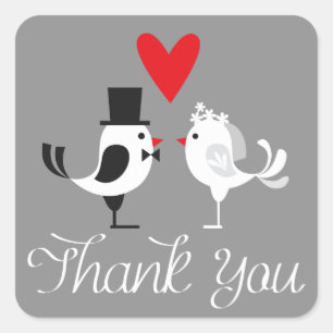 Adesivo Quadrado Obrigado Amores Cinzas De Casamento