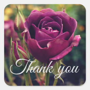 Adesivo Quadrado Obrigado Burgundy Iceberg Rosa nº 1