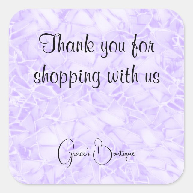 Adesivo Quadrado Obrigado, Business (Frente)