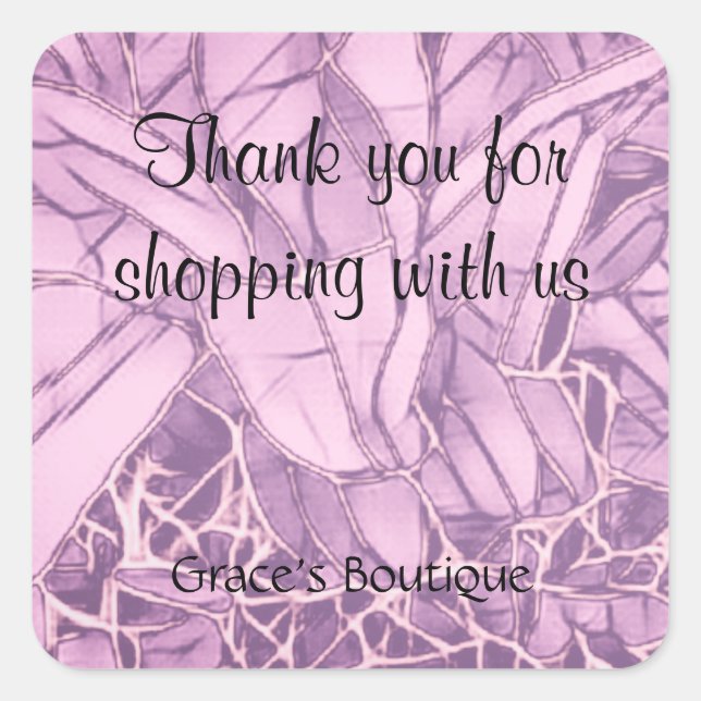 Adesivo Quadrado Obrigado, Business (Frente)