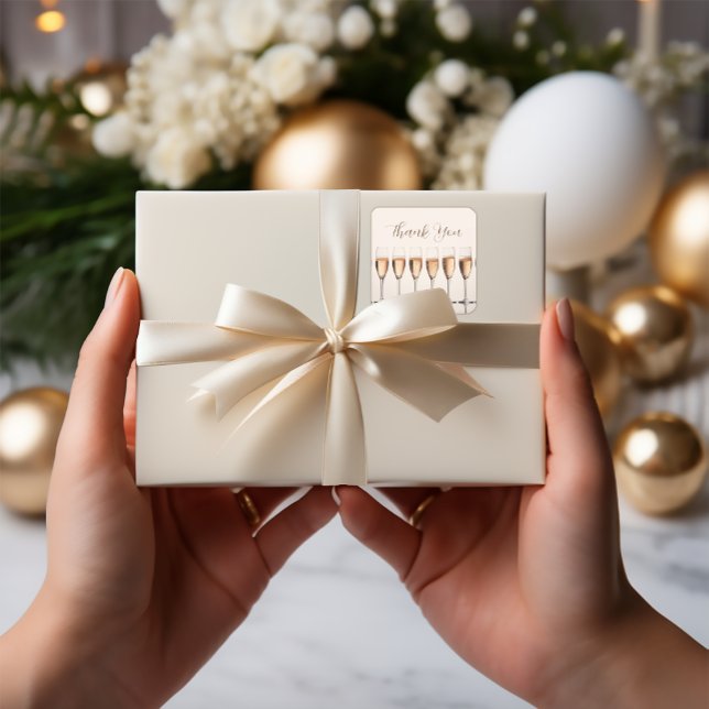 Adesivo Quadrado Obrigado Chá de panela Vedante De Casamento (Criador carregado)