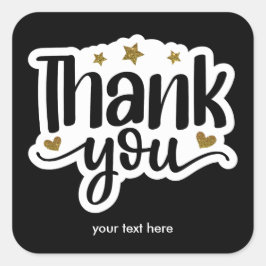 Adesivo Quadrado Obrigado, colante