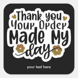 Adesivo Quadrado Obrigado, colante