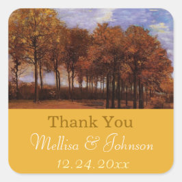 Adesivo Quadrado Obrigado de casamento, você cola para o casamento