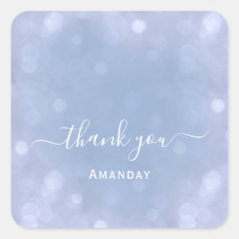 Adesivo Quadrado Obrigado Nome Azul Casamento Pastel Noiva Doce16