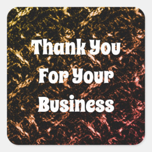 Adesivo Quadrado Obrigado para sua apreciação do cliente empresa