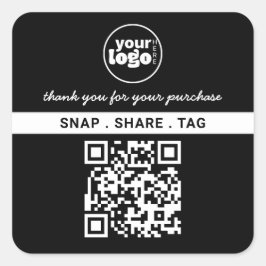 Adesivo Quadrado Obrigado Pela Sua Compra, Pequena Empresa