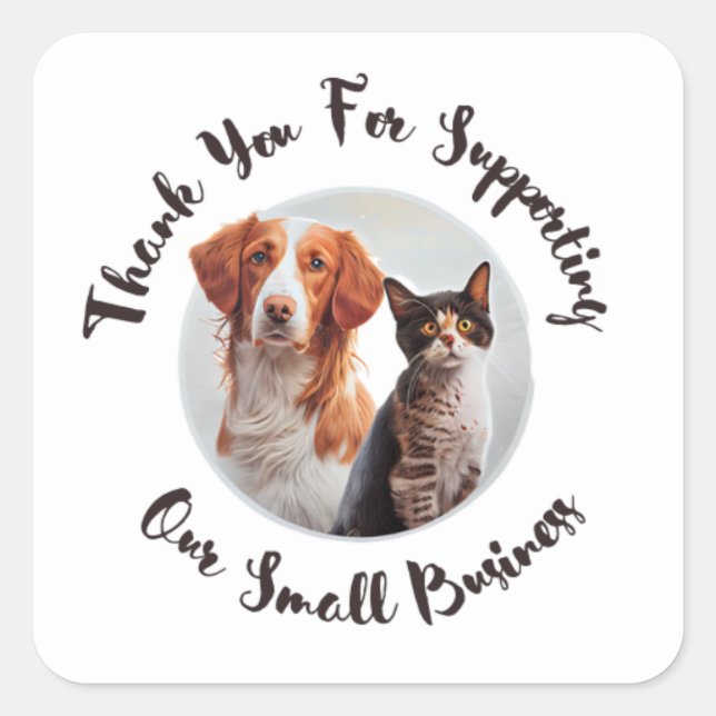 ADESIVO QUADRADO OBRIGADO POR APOIAR NOSSAS PEQUENAS EMPRESAS (Frente)