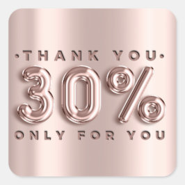 Adesivo Quadrado Obrigado Por Comprar Drips De Rosa 30%Off Modern
