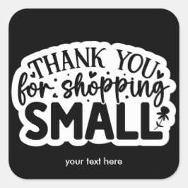 Adesivo Quadrado Obrigado por comprar o autocolante