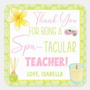 Adesivo Quadrado Obrigado por ser professor termal