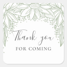 Obrigado por ter vindo. Chá de fraldas floral russ