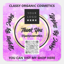 Obrigado QRCode Logo Mundo Terra PinkGlitter