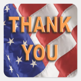 Adesivo Quadrado Obrigado Sticker