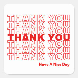 Adesivo Quadrado Obrigado Sticker