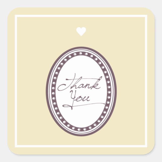 Adesivo Quadrado Obrigado, Stickers Quadrados (Frente)