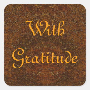 Adesivo Quadrado OBRIGADO VOCÊ A PALHAR A Coleção Artística e Comer