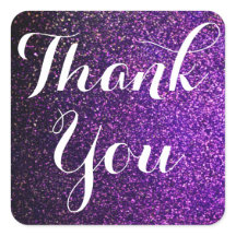 obrigado você cola brilho púrpura