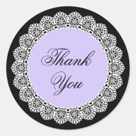 Adesivo Quadrado Obrigado White Vintage Lace V53 PURPLE BLACK