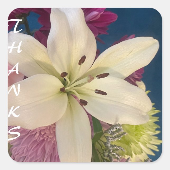 Adesivo Quadrado Obrigados (Frente)