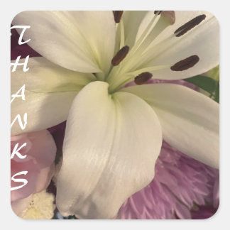 Adesivo Quadrado Obrigados