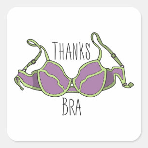 Adesivo Quadrado Obrigados Bra