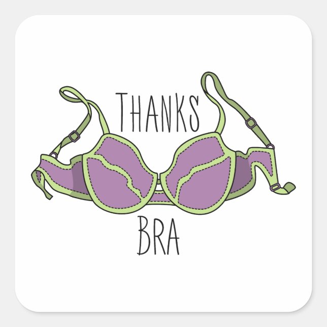 Adesivo Quadrado Obrigados Bra (Frente)