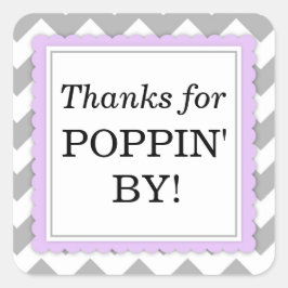 Adesivo Quadrado Obrigados para Poppin' By Square sticker - Chevron