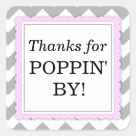 Adesivo Quadrado Obrigados para Poppin' By Square sticker - Chevron