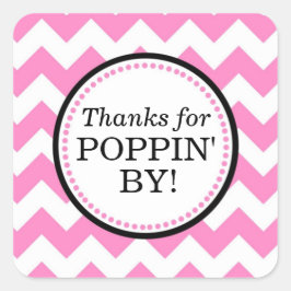 Adesivo Quadrado Obrigados para Poppin' By Square sticker - Chevron