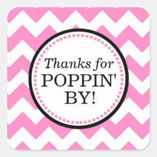 Adesivo Quadrado Obrigados para Poppin' By Square sticker - Chevron